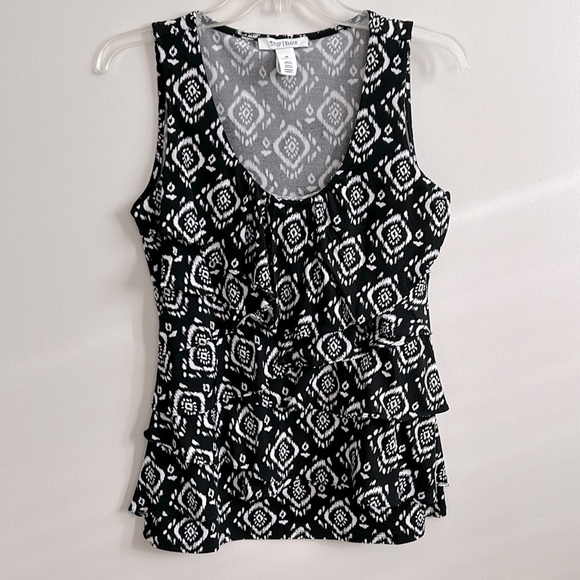 Tank top by White House Black Market, women’s, size M, black & white - Picture 1 of 6